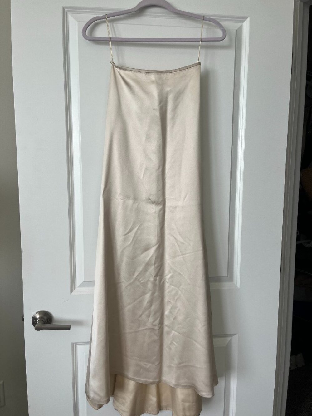 Skirt Evening, formal, Cream Silk